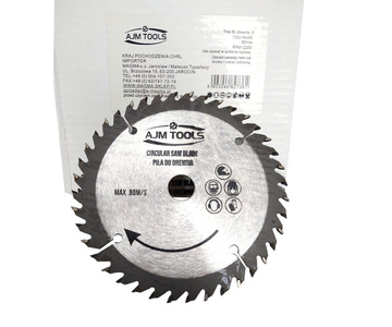 Piła tarcza tarcze do cięcia drewna 130mm 40t z widią 130x16 mm x 40 zębów widiowa AJM Tools 130x16x40t zdjęcie nr 1