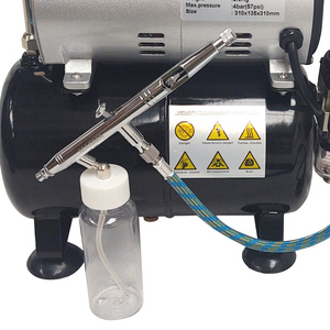 Kompresor do aerografów TC20T z butlą + AB182P + wężyk 1/4-1/8 1,8m Aerograf AB-182P Airbrush DOUBLE ACTION Airbrush AB182P AB182 AB 182P zdjęcie nr 5