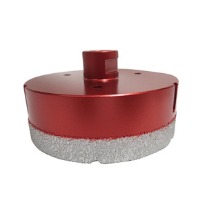 Otwornica diamentowa 100 mm M14 MVBC czerwona koronka wiertło zdjęcie nr 3