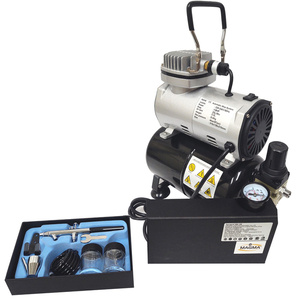 Kompresor z butlą do aerografu do aerografii TC-20T + aerograf AB-128 Airbrush compressor AB128 AB 128 zdjęcie nr 1