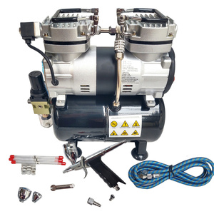 Aerograf AB116K 4 dysze z kompresorem dwutłokowym do malowania 30T zestaw lakierniczy AB-116K zdjęcie nr 6