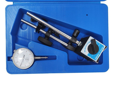 Końcówki przedłużki czujnika zegarowego 22el.+ czujnik zegarowy 10mm magnetyczny + statyw w walizce zdjęcie nr 15