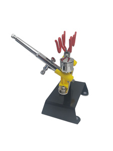 AEROGRAF AB130 Z DYSZĄ 0,2, 0,3 + MINI KOMPRESOR 4BAR + STOJAK AB-130 AB 130 zdjęcie nr 13