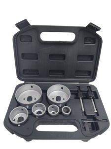 Otwornica do płytek zestaw otwornic 8 wolframowych do glazury wolframowe otwornica płytek wolframowa  8 PIECE CARBIDE GRIT EDGED HOLESAW SET masonry hole saw  zdjęcie nr 1