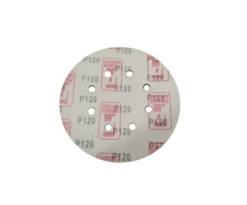 Krążki ścierne 180 mm papier na rzep gr. 120 z otworami 100 szt ścierny krążek samoprzylepne zdjęcie nr 7