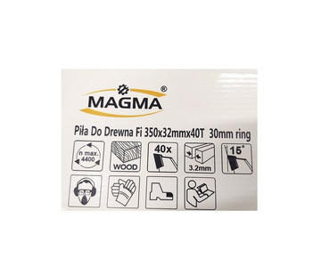 Piła tarcza tarcze do cięcia drewna 350mm 40T z widią 350x32 30 mm x 40 zębów widiowa Magma 350x32x40t zdjęcie nr 2