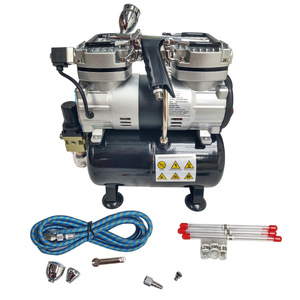 Aerograf AB116K 4 dysze z kompresorem dwutłokowym do malowania 30T zestaw lakierniczy AB-116K zdjęcie nr 4