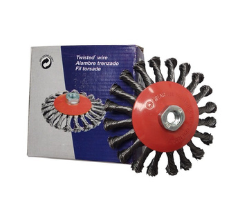 Szczotka boczna tarczowa drut skręcany 125mm x M14 steel brush rotary 125xM14 125M14 125 M14 zdjęcie nr 13