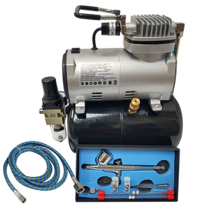 Aerograf AB-130 AB130 AB 130 z dyszą 0,2; 0,3; 0,5 + kompresor z butlą mini pompa powietrza sprężarka z kompresorem zdjęcie nr 17