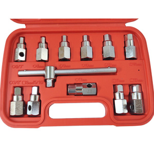 Klucze do korków do oleju 12 cz. zestaw kluczy samochodowe Set Combination Socket Wrench Tools Set 1/2"&1/4" 12 elementów C1006 LT-A1151 1001C YC-02037 zdjęcie nr 21