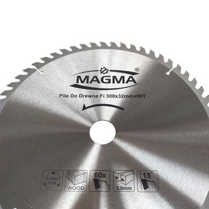 Piła tarcza tarcze do cięcia drewna 300 mm 60t z widią 300x32 mm x 60 zębów widiowa Magma 300x32x60t red 30 mm 25,4 mm 22,23 mm 20 mm 300x30 300x25,4 300x22,23 zdjęcie nr 3