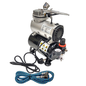 Aerograf AB-130 0,2 + kompresor mini z butlą TC-20T areograf malarski do malowania AB130 AB 130 butla zdjęcie nr 4