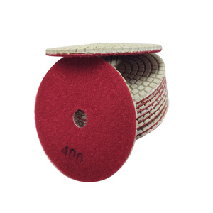 Tarcza diamentowa rzepik na mokro 100 mm gr 400 biały szlifowania gres gresu kamień granit poler polerowania polerska fazowania P 400 G400 #400 zdjęcie nr 2