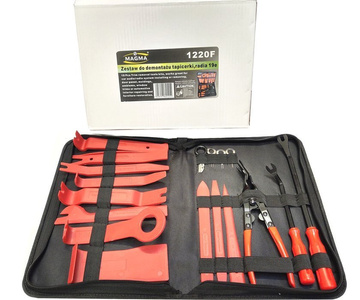 Ściągacze do demontażu tapicerki radia szczypce 19 elementów 1220F zestaw narzędzi do demontażu usuwania tapicerki spinek radia ściągacze zdjęcie nr 12