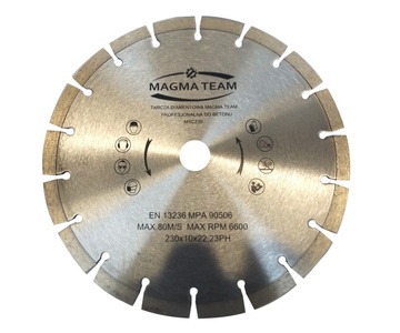 Tarcza diamentowa profesjonalna do cięcia betonu, piaskowca 230x22,2mm MAGMA  MSC230 MSC 230x22,2 230 x 22,2 230x22,2mm zdjęcie nr 1