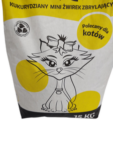 Żwirek kukurydziany zbrylający dla kota – Tekla 15 KG Ściółka do kuwety zdjęcie nr 7