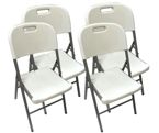 Zestaw 4 sztuk krzeseł cateringowych / campingowych składanych kateringowych ogrodowych bankietowe rozkładane premium